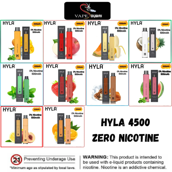HYLA 4500 Zero Nicotine Disposable Vape